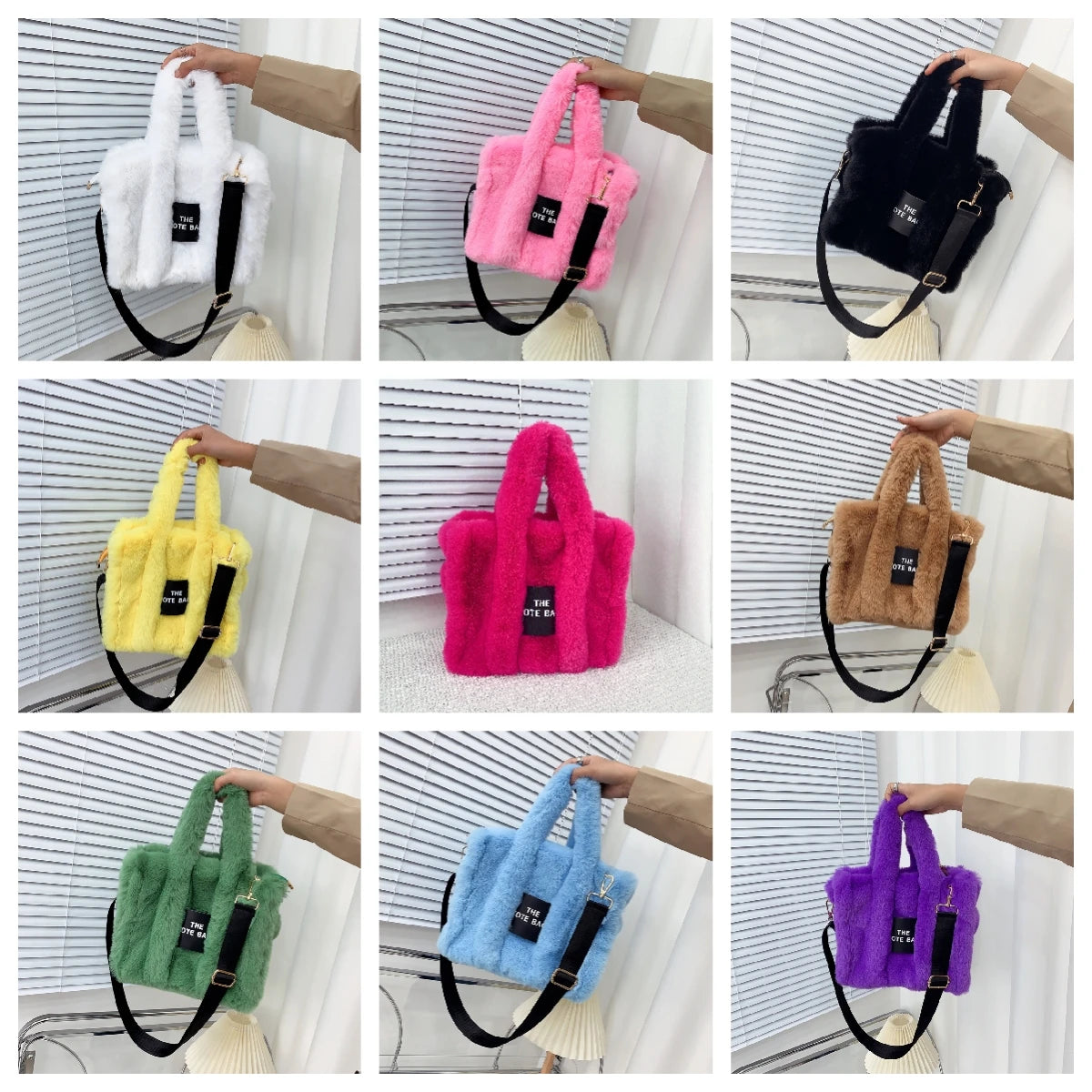 2023 Designer for Women Luxury Handbags Autumn Winter Plush Shoulder Crossbody Bags Brand Shopper Purses New