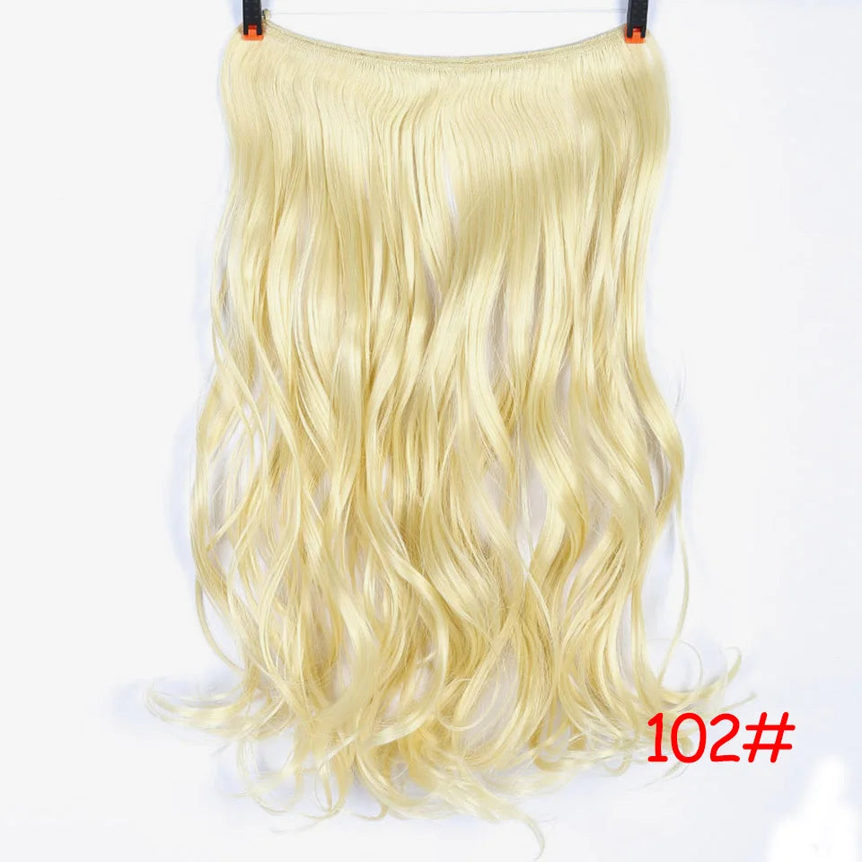 22 inches Clip on Wire Fish Line Hair Extensions Secret Invisible Wire One