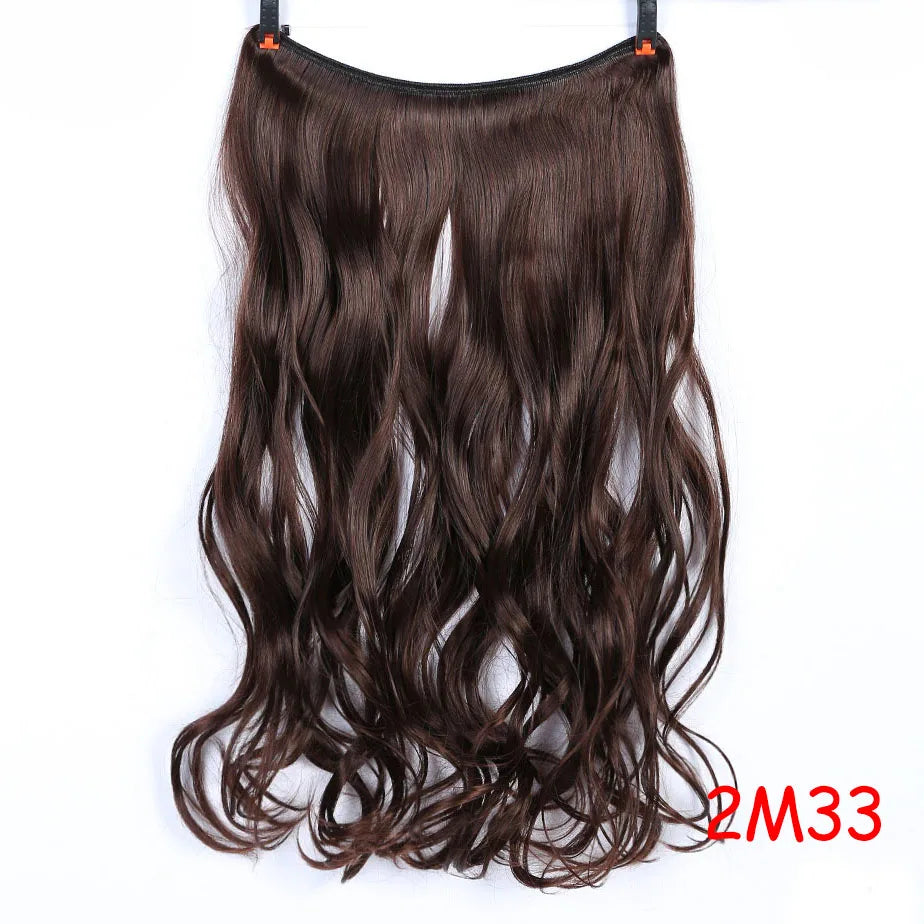 22 inches Clip on Wire Fish Line Hair Extensions Secret Invisible Wire One