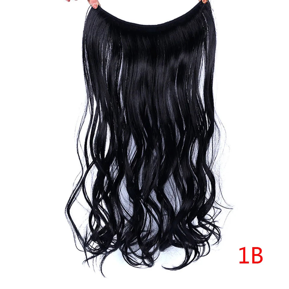 22 inches Clip on Wire Fish Line Hair Extensions Secret Invisible Wire One