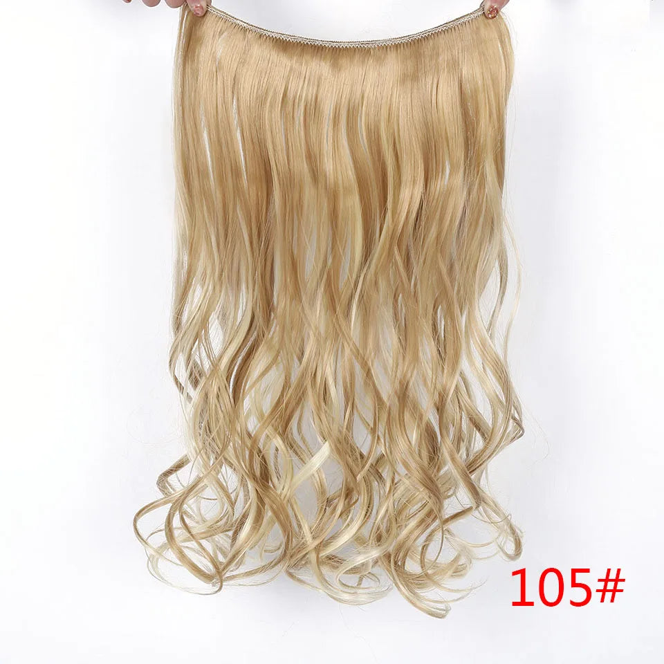 22 inches Clip on Wire Fish Line Hair Extensions Secret Invisible Wire One